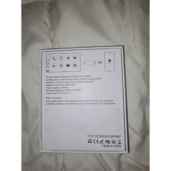 Wireless Android Auto Adapter BY967D - Streamline Your Drive W/ Wireless. - Picture 4 of 4